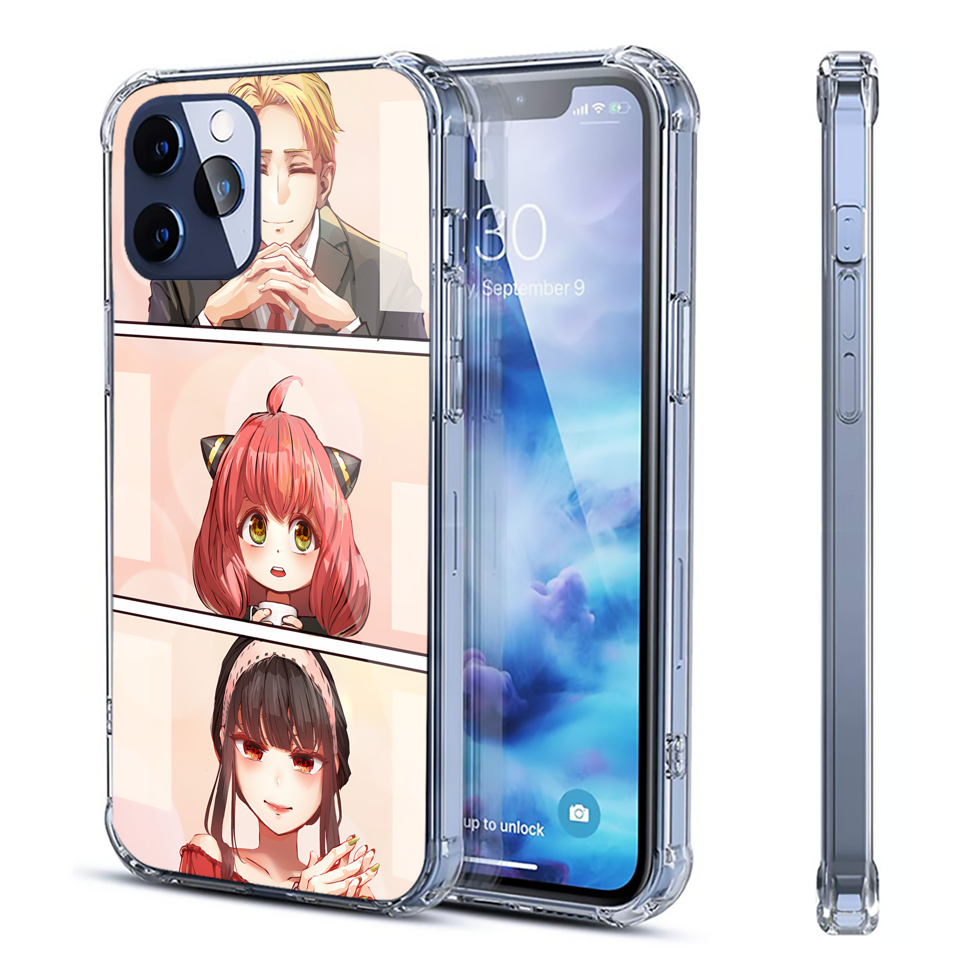 （画像用） SPY×FAMILY间谍家家酒 【iPhone 12シリーズ対応】透明スマホケース（クリアソフトケース）